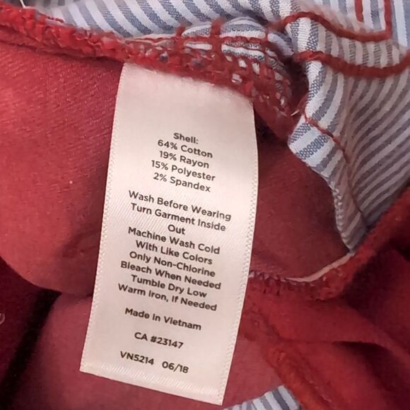 Talbots robin red DENIM slim jeans CLASSIC RED size 2 - Picture 9 of 9